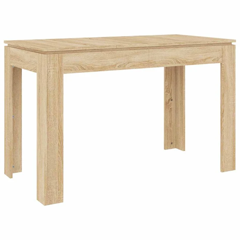 Table de salle à manger design moderne 120 x 60 x 76 cm bois d'ingénierie couleur chêne DEC036846