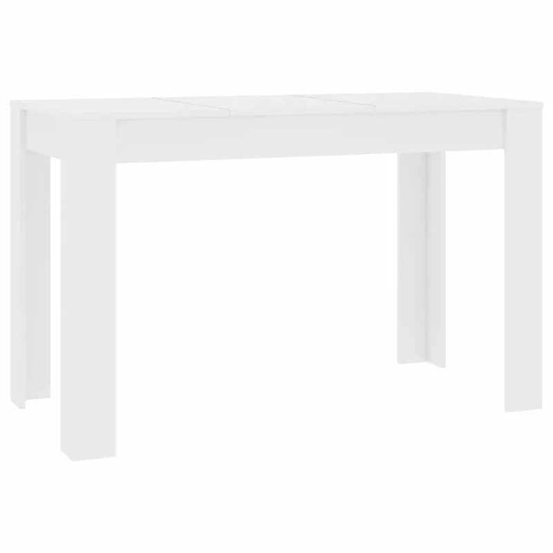 Table de salle à manger design moderne 120 x 60 x 76 cm bois d'ingénierie blanc DEC036760