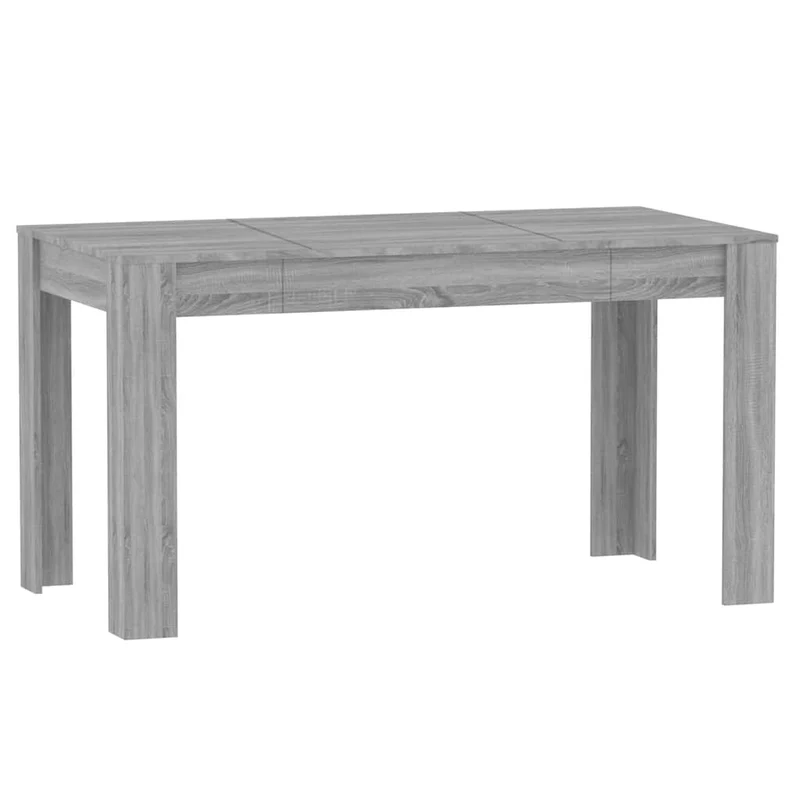 Table de salle à manger design moderne 140 x 74,5 x 76 cm bois d'ingénierie gris DEC036678