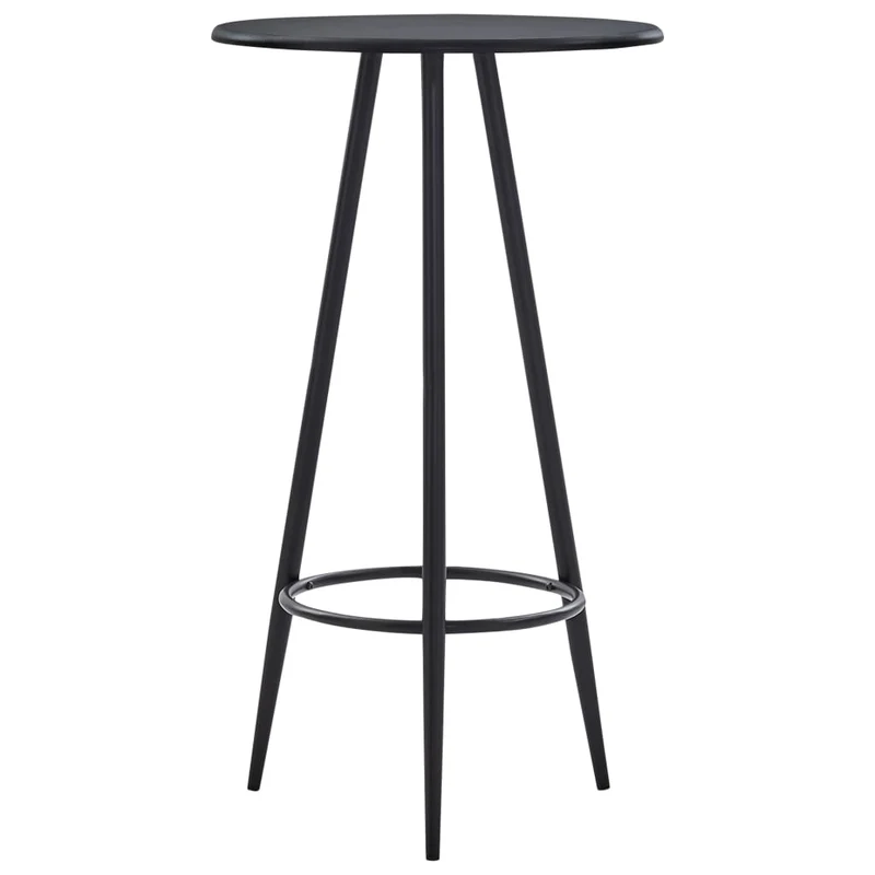 Table d’appoint multifonction table haute 60 x 107,5 cm MDF noir et acier enduit de poudre DEC036490