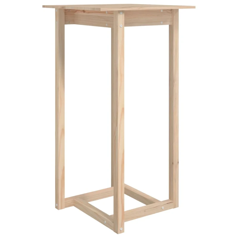 Table d’appoint multifonction table haute 60 x 60 x 110 cm bois de pin massif non traité DEC036324