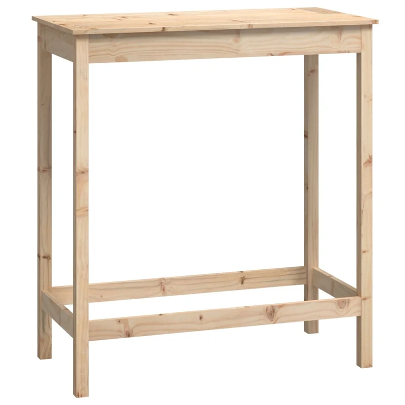 Table d’appoint multifonction table haute 100 x 50 x 110 cm bois massif de pin non traité DEC036302