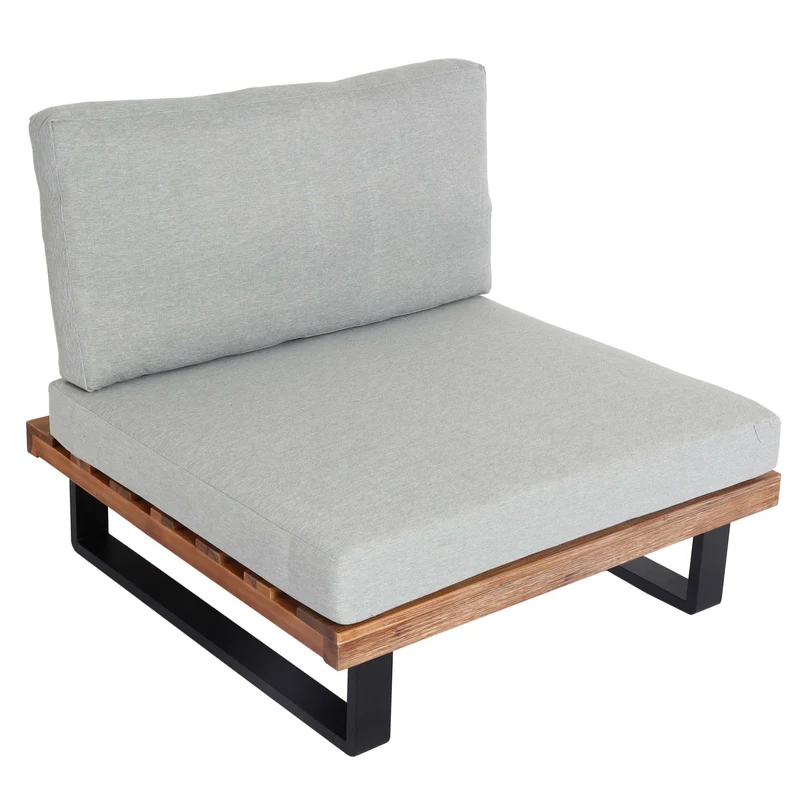 Fauteuil lounge jardin en aluminium et bois d'acacia confort et élégance 04_0006844