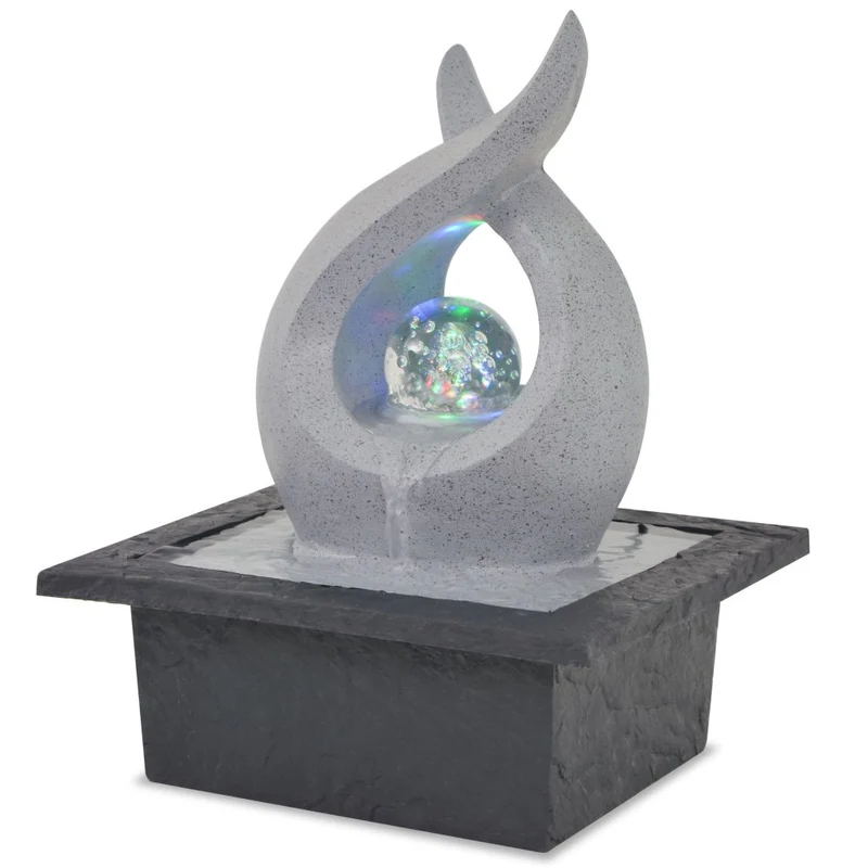 Fontaine d'intérieur avec lampe LED Polyrésine 21,5x19x28 cm DEC020766