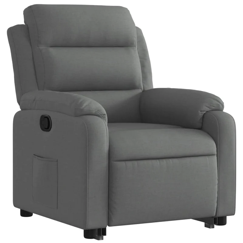 Fauteuil relax TV rembourrage confortable fonction de levage électrique en tissu gris DEC027936