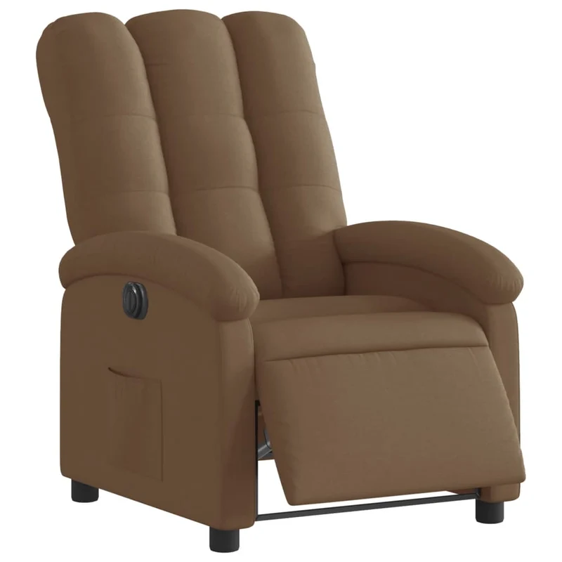 Fauteuil relax TV fonction de levage électrique très confortable en tissu marron DEC028442