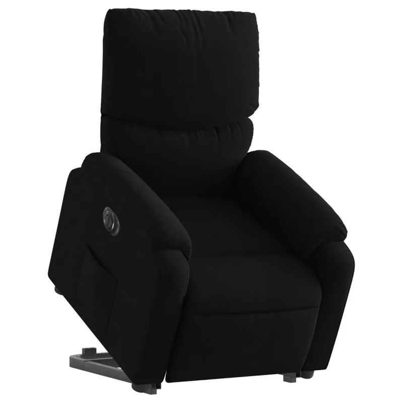 Fauteuil relax TV fonction de levage électrique très confortable en tissu noir DEC028486