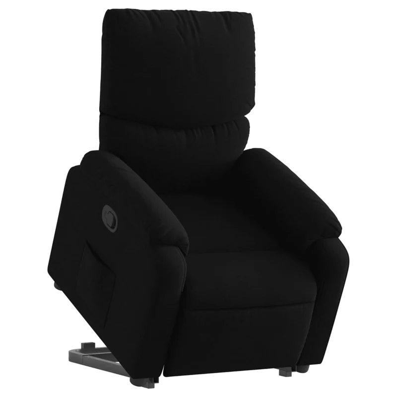 Fauteuil relax TV rembourrage confortable fonction de levage électrique en tissu noir DEC028103