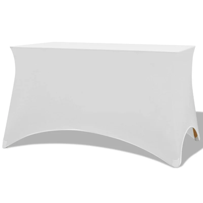 Housses extensibles pour table 2 pièces 243 x 76 x 74cm Blanc DEC022429