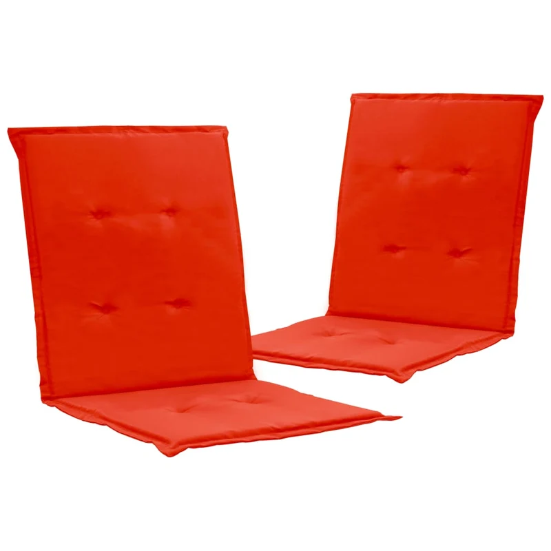 lot de 2 coussins de chaise de jardin 100% polyester rouge 100 x 50 x 3 cm DEC021686