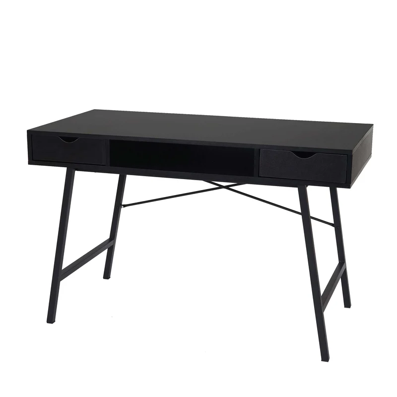 Table de bureau console table d'appoint certifiée FSC 100x40cm noir 04_0001442
