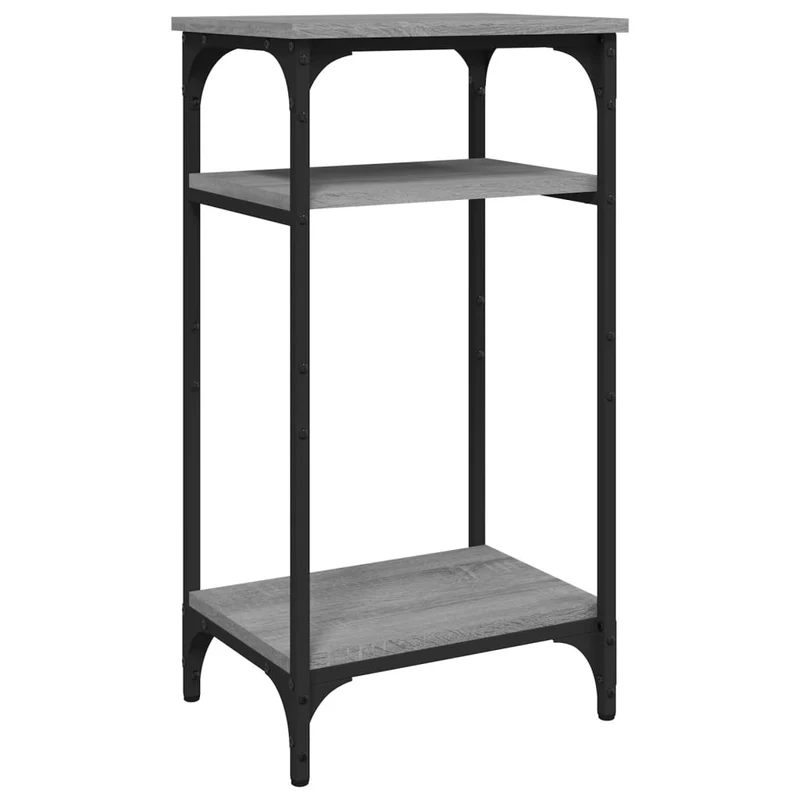 Table d'appoint bout de canapé avec étagère 40 x 30 x 75 cm bois d'ingénierie gris DEC032526