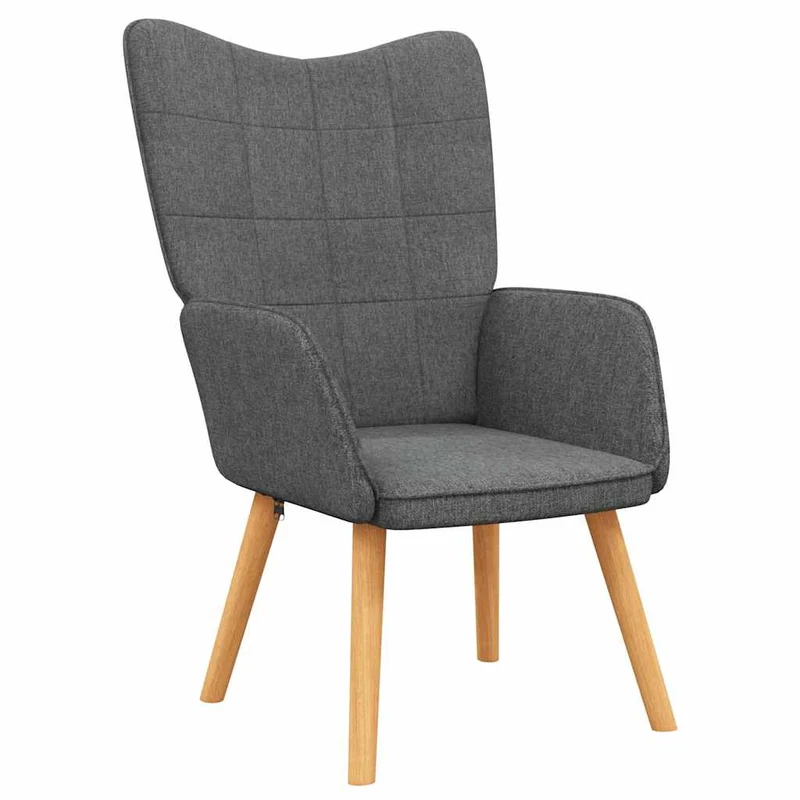 Fauteuil chaise de canapé design simple en tissu gris foncé DEC026687