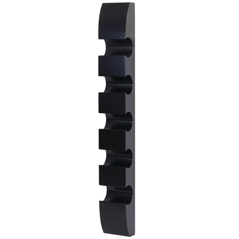 Casier à bouteilles support mural porte-bouteilles, pour 5 bouteilles 99x13x9cm noir 04_0002519