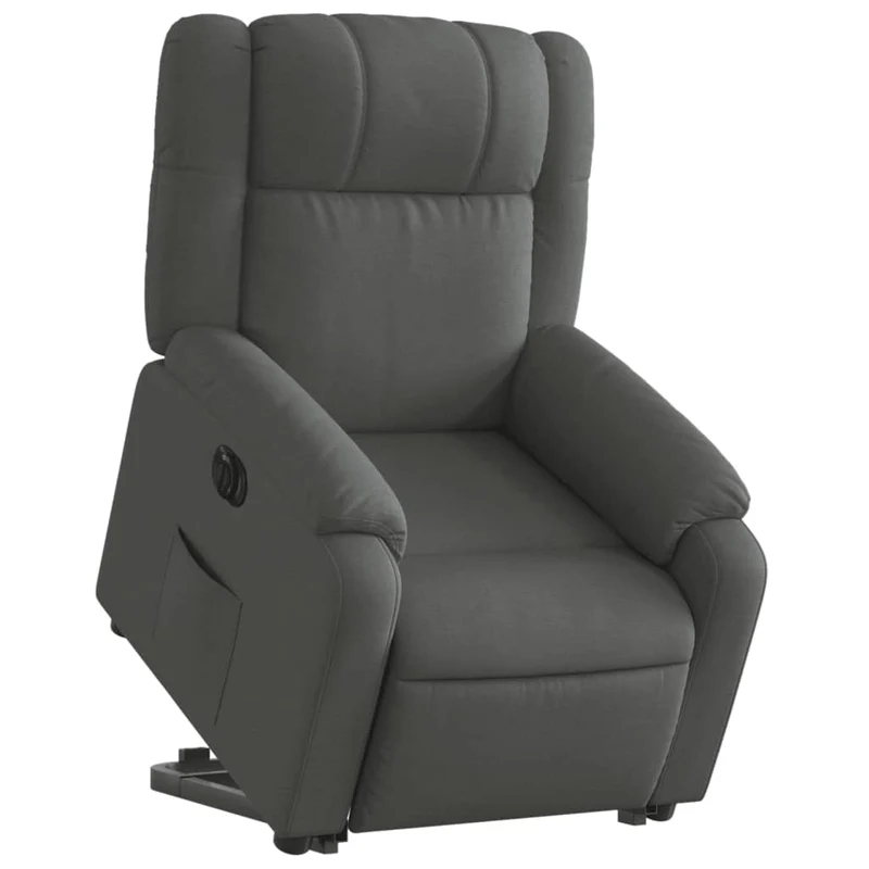 Fauteuil relax TV fonction de levage électrique très confortable en tissu gris foncé DEC028361