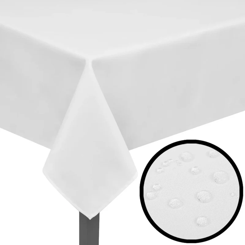 5 Nappes de table Blanc 100 x 100 cm DEC022299