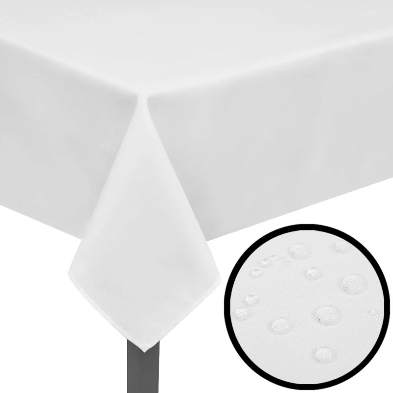 5 Nappes de table Blanc 130 x 130 cm DEC022300