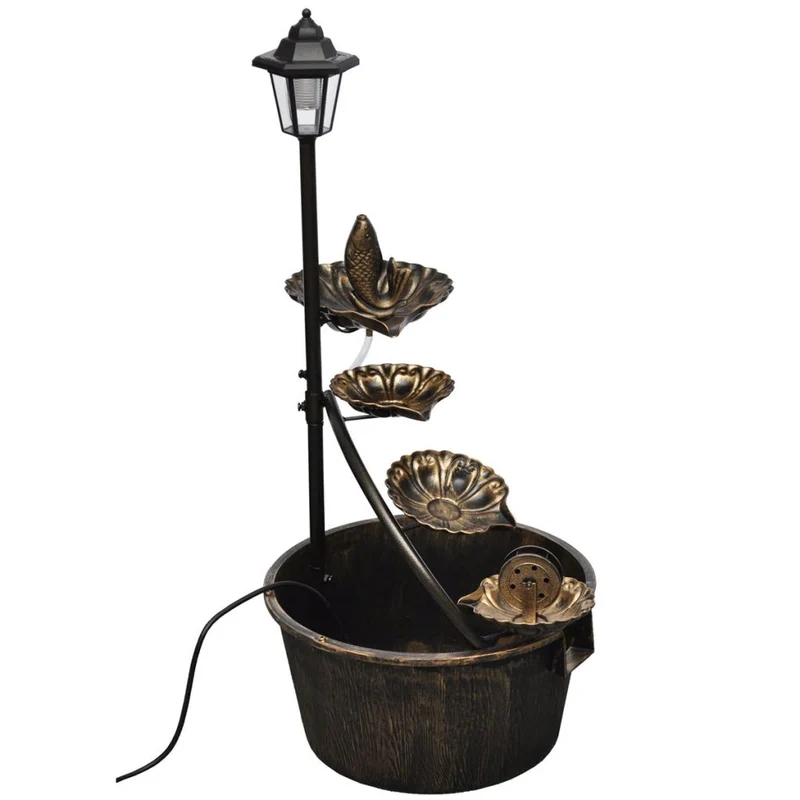 Fontaine à LED avec pompe décoration intérieur 52x41,5x91cm DEC020773