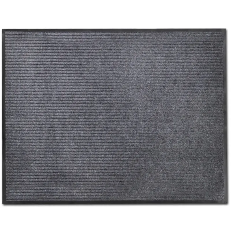 Tapis d'entrée paillasson PVC Gris 90 x 120 cm DEC023122