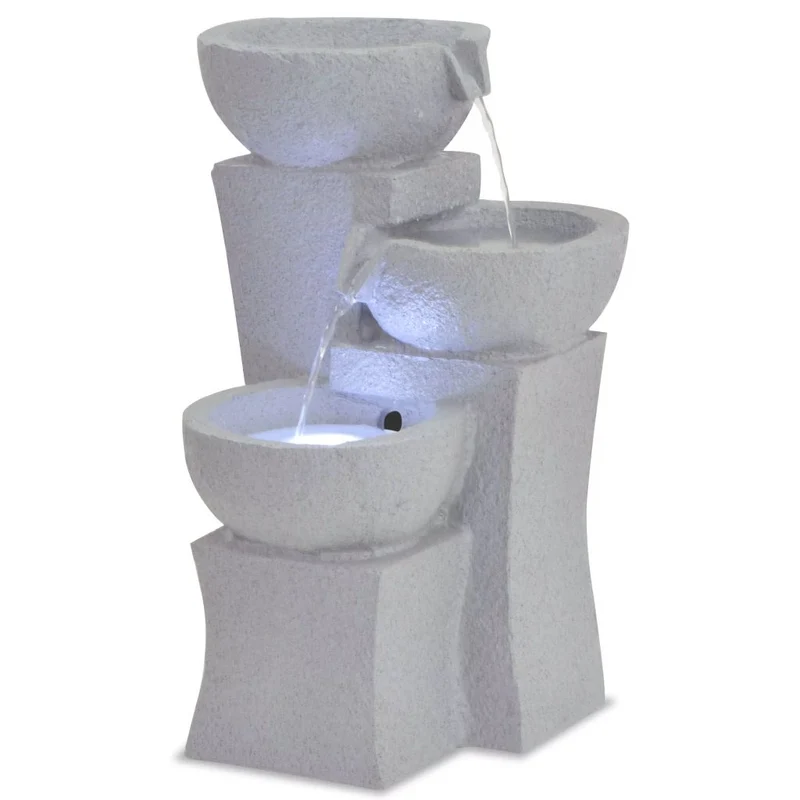 Fontaine d'intérieur avec lampe LED Polyrésine 27,2x27,8x39,5 cm DEC020768
