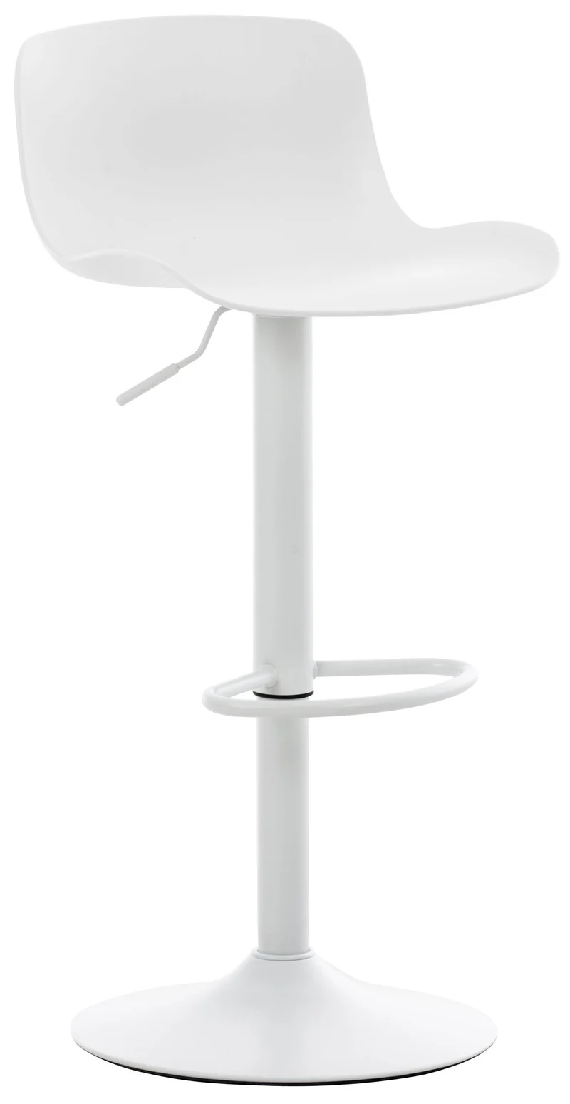 Tabouret de bar design contemporain avec repose-pied Polypropylène blanc 10_0000725