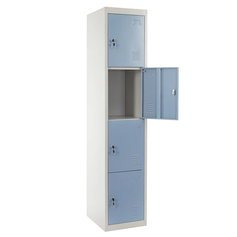 Caisson à tiroirs casier serrures en métal 180x38x45cm bleu 04_0001648