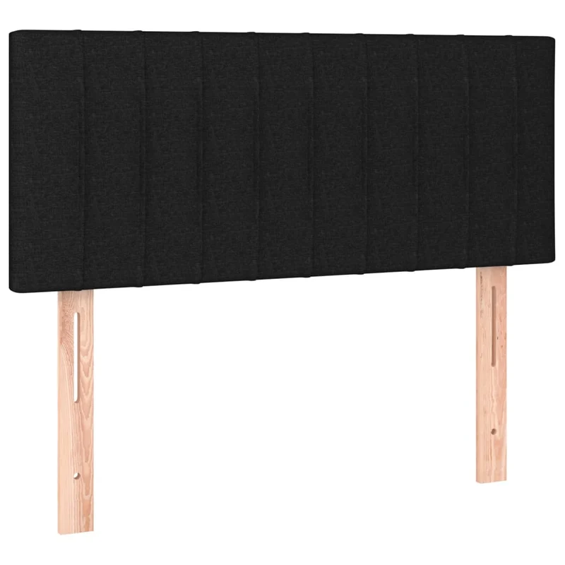 Tête de lit accessoire couchage chambre à coucher meuble 100 x 5 x 78/88 cm tissu noir TDL0202396