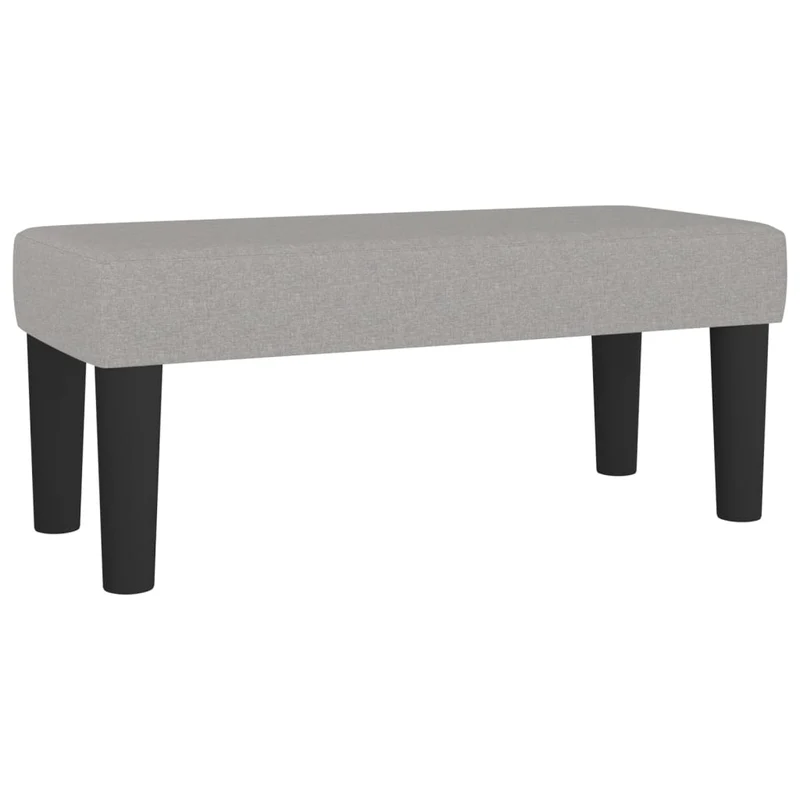 Banc de bout de lit design classique 70 x 30 x 30 cm en tissu gris DEC024672