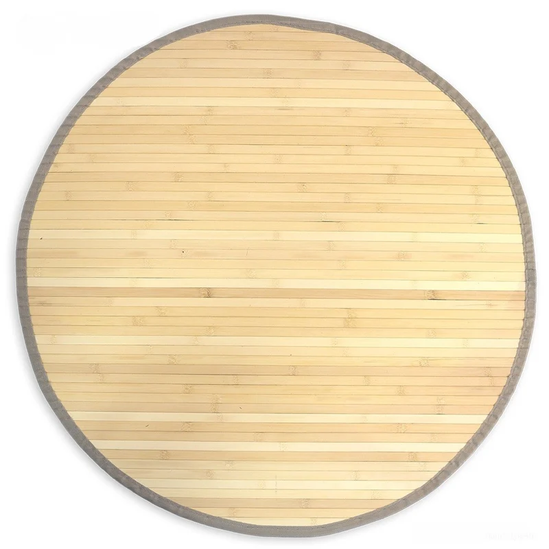 Tapis en bambou rond naturel Ø 150cm TAP06080