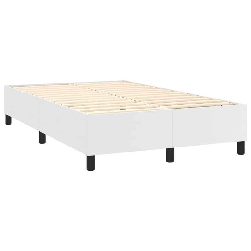 Sommier à lattes sur pieds cadre de lit 120x200 cm synthétique blanc TDL0207367