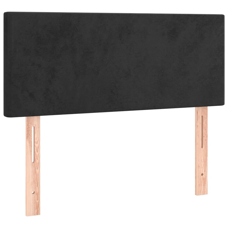 Tête de lit accessoire couchage chambre à coucher meuble 90 x 5 x 78/88 cm tissu velours noir TDL0202073