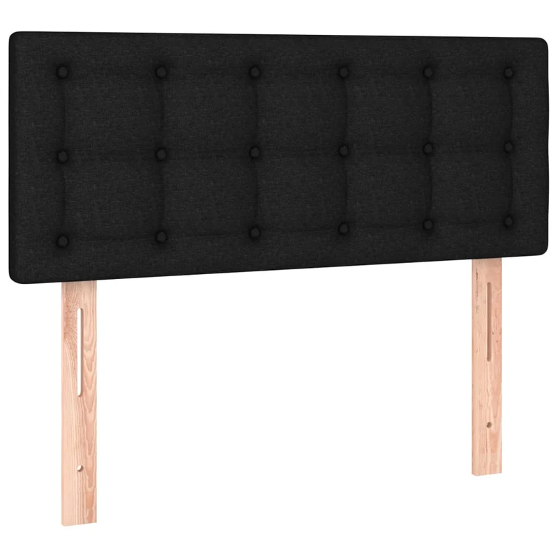 Tête de lit accessoire couchage chambre à coucher meuble 100 x 5 x 78/88 cm tissu noir TDL0202395