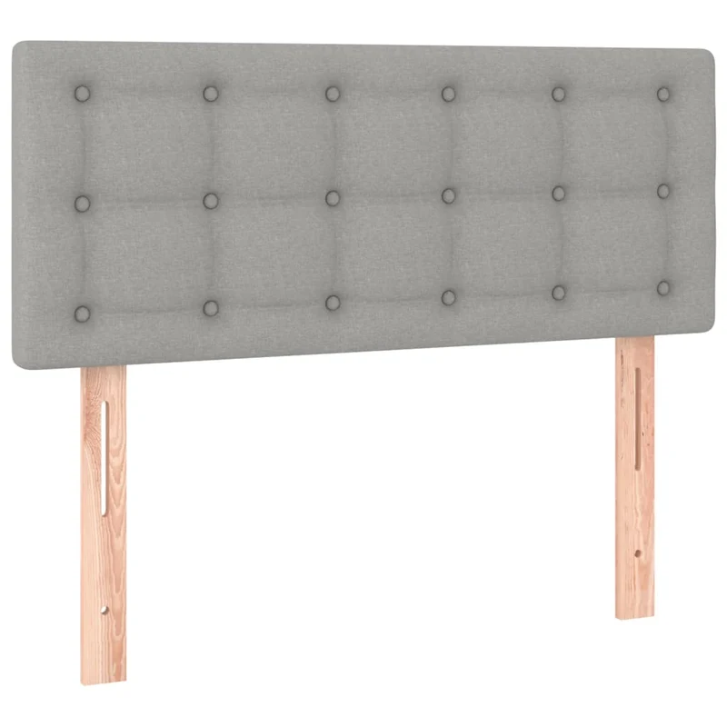 Tête de lit accessoire couchage chambre à coucher meuble à LED 90 x 5 x 78/88 cm tissu gris clair TDL0201236