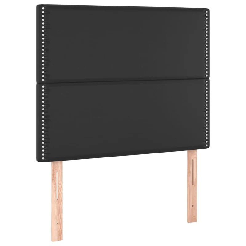 Tête de lit accessoire couchage chambre à coucher meuble en 2 parties 100 x 5 x 78/88 cm synthétique noir TDL0206284