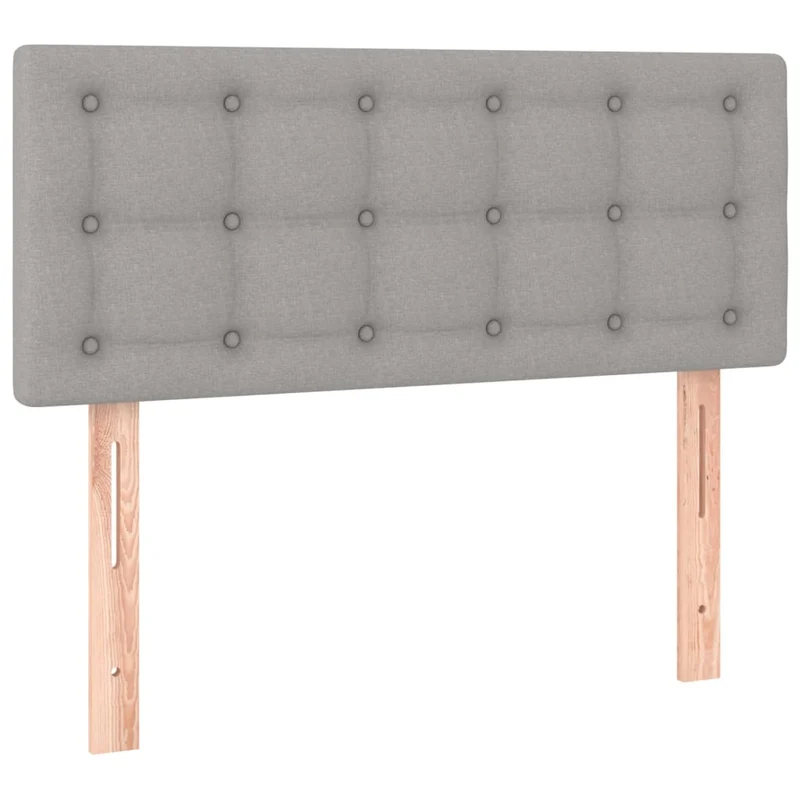 Tête de lit accessoire couchage chambre à coucher meuble à LED 100 x 5 x 78/88 cm tissu gris clair TDL0201452