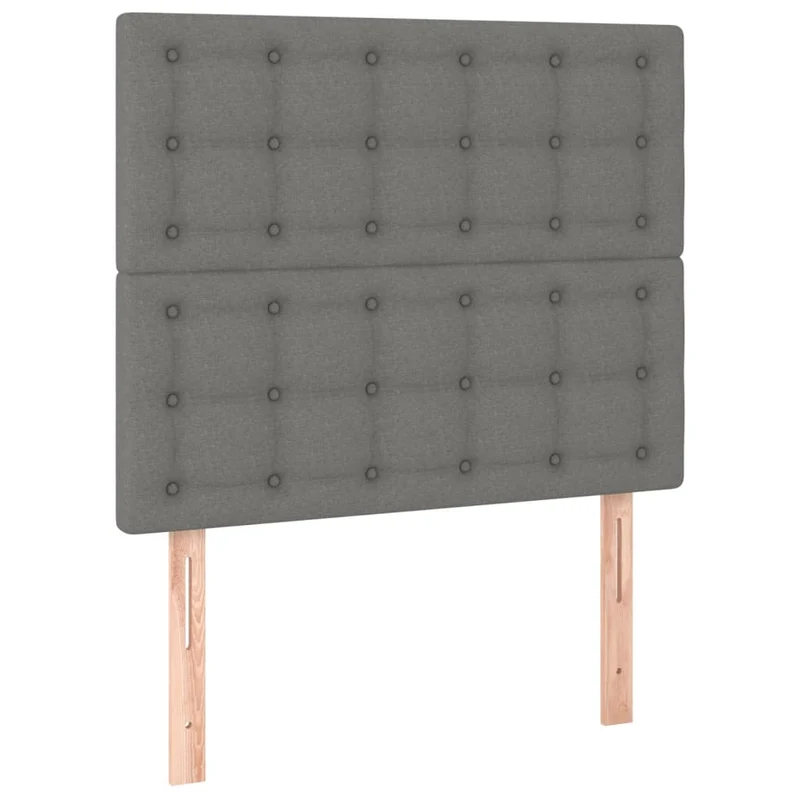 Tête de lit accessoire couchage chambre à coucher meuble à LED capitonné 100 x 5 x 118/128 cm tissu gris foncé TDL0201208