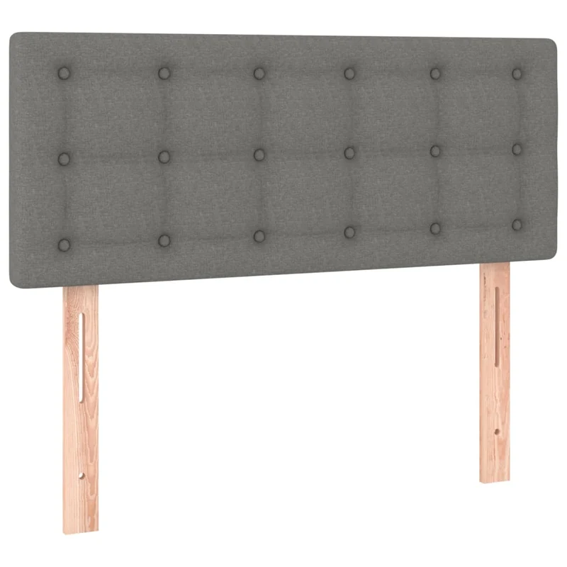 Tête de lit accessoire couchage chambre à coucher meuble à LED 100 x 5 x 78/88 cm tissu gris foncé TDL0201197
