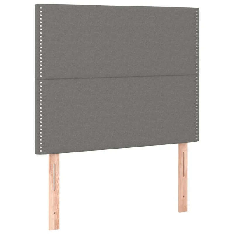 Tête de lit accessoire couchage chambre à coucher meuble à LED 90 x 5 x 118/128 cm tissu gris foncé TDL0201007