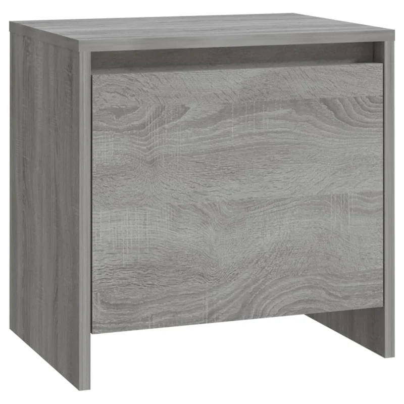 Table de chevet avec compartiment avec porte 45 x 34 x 44,5 cm bois d'ingénierie gris DEC034670