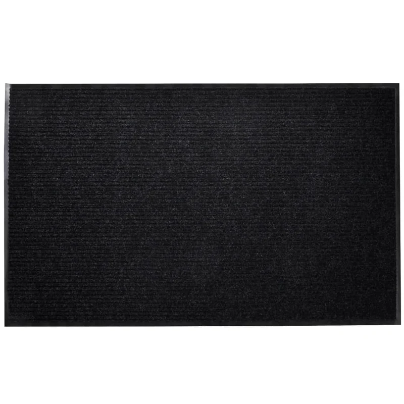 Tapis d'entrée noir paillasson PVC 90 x 120 cm DEC023112