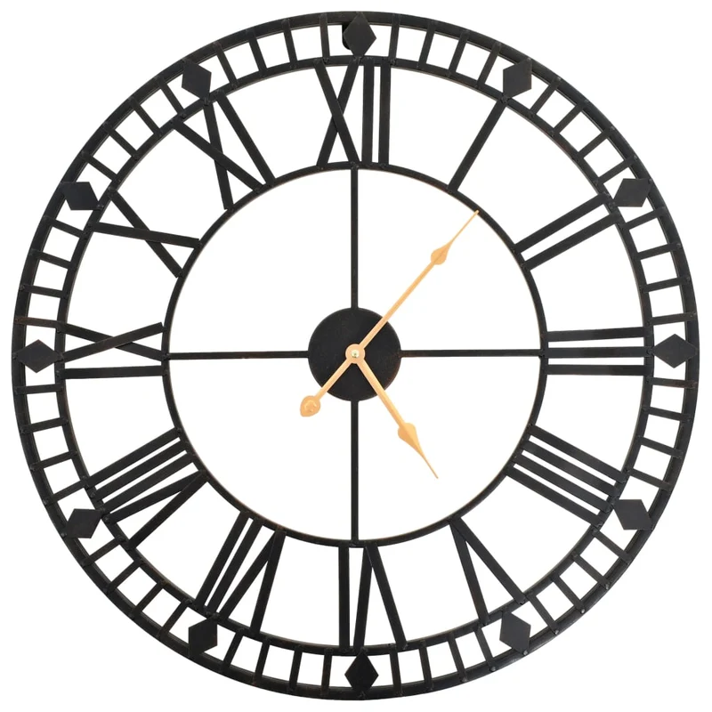 Horloge murale vintage avec mouvement à quartz Métal 60 cm XXL DEC022276