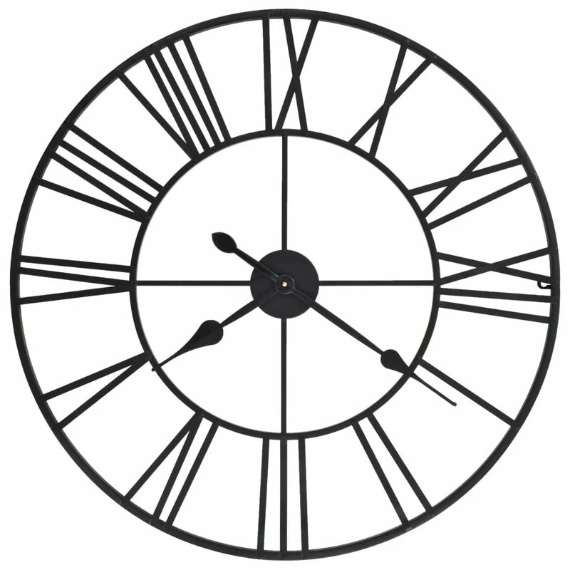 Horloge murale vintage avec mouvement à quartz Métal 80 cm XXL DEC022275
