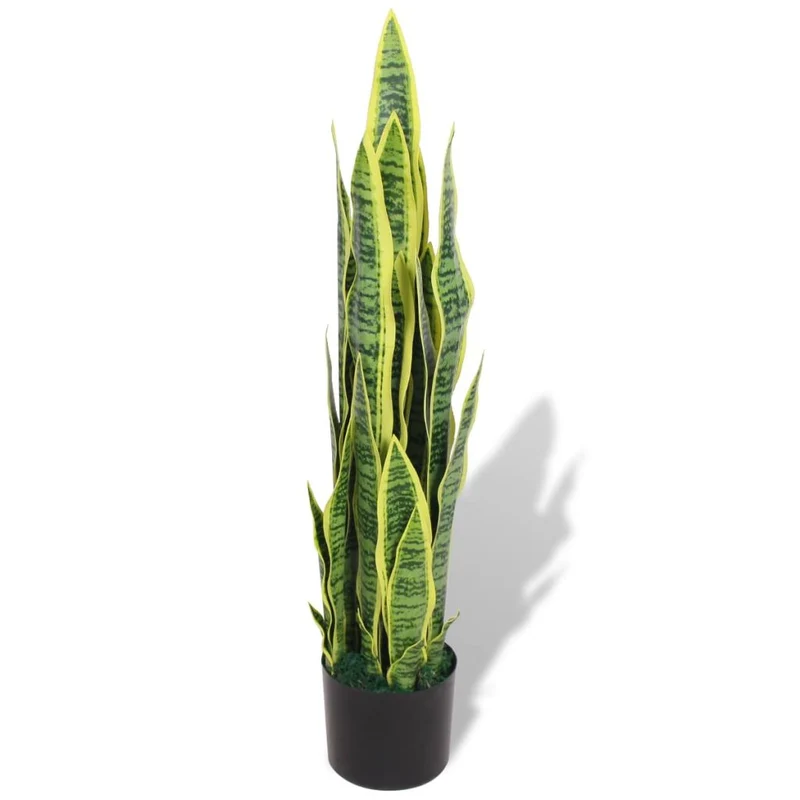 Plante artificielle avec pot sansevière 90 cm vert DEC021908
