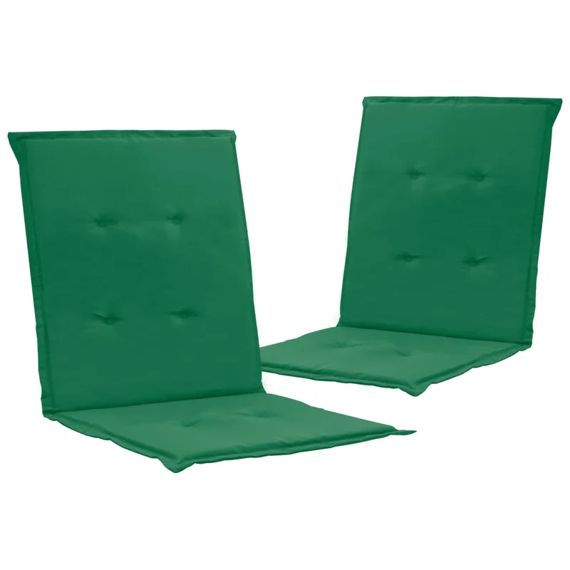 lot de 2 coussins de chaise de jardin 100% polyester imperméable vert 100 x 50 x 3 cm DEC021684