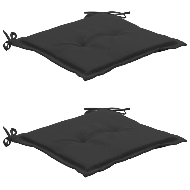 lot de 2 coussins de chaise de jardin 100% polyester anthracite 50x50x3 cm DEC021730