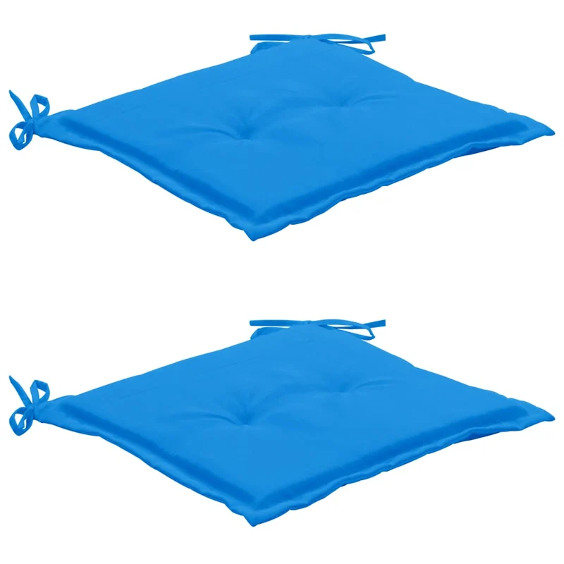 lot de 2 coussins de chaise de jardin 100% polyester bleu 50x50x3 cm DEC021729