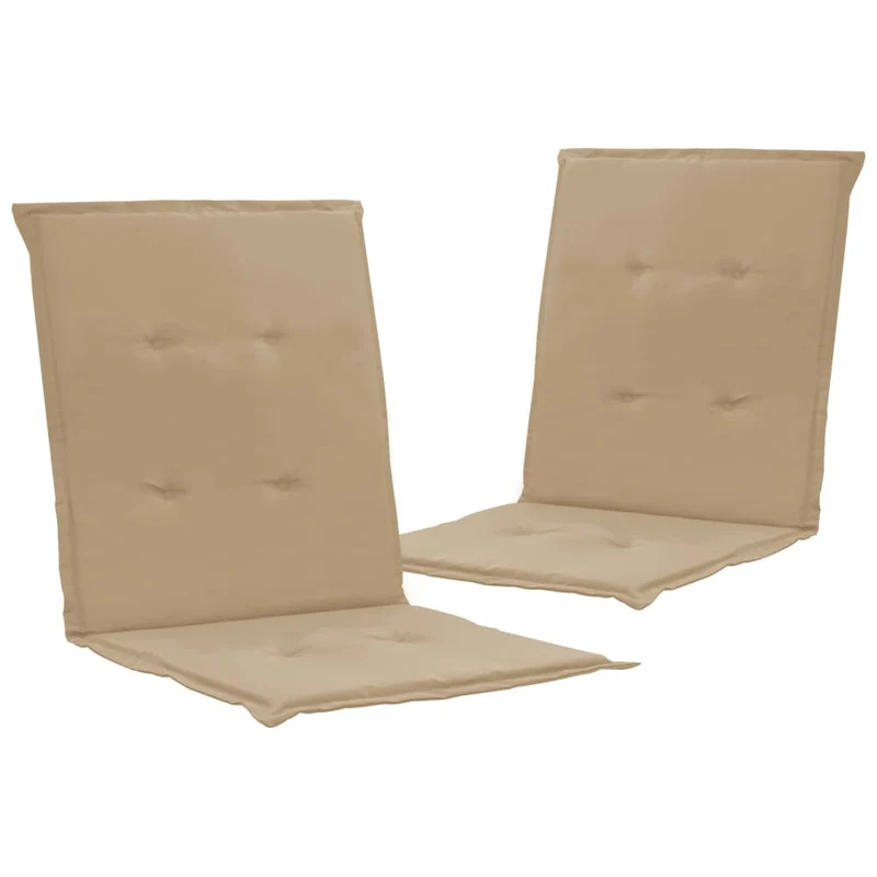 lot de 2 coussins de chaise de jardin 100% polyester beige 100 x 50 x 3 cm DEC021692