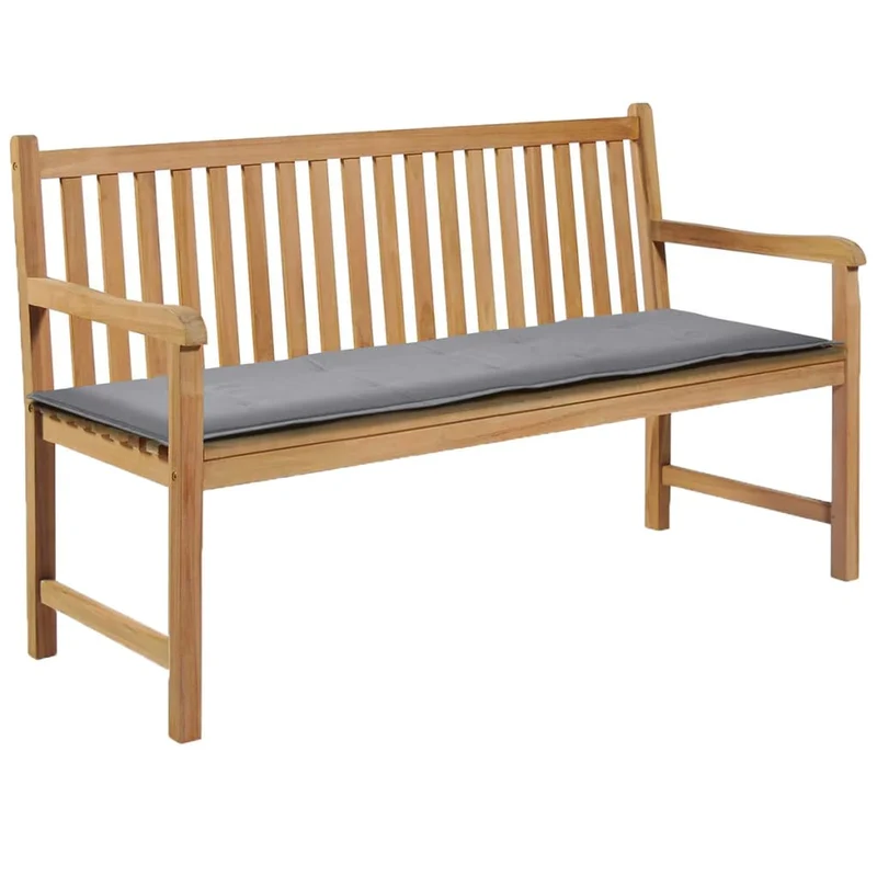 Coussin de banc de jardin Gris 150 x 50 x 3 cm DEC021556