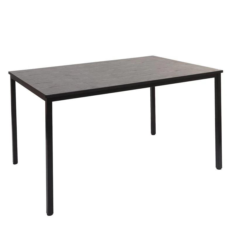 Bureau table d'ordinateur 120x80cm en MDF aspect chêne et acier noir 04_0001391