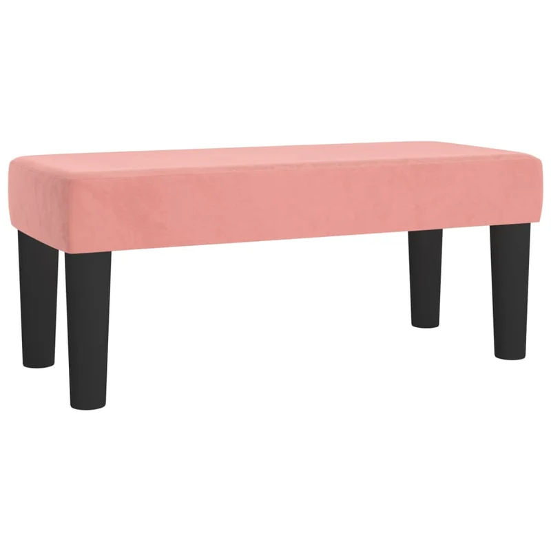 Banc bout de lit 70 x 30 x 30 cm en velours rose DEC024684